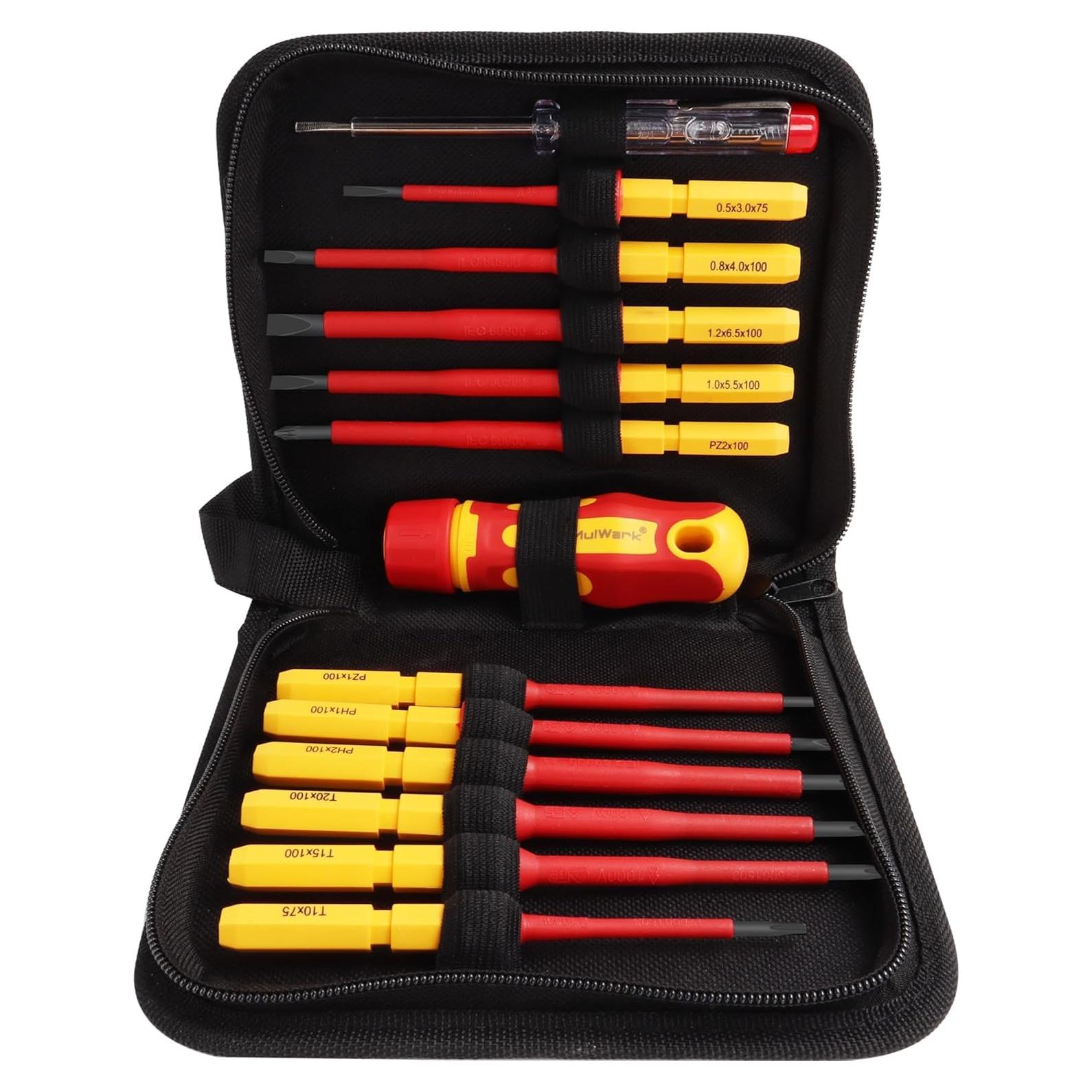 Juego de Destornilladores Aislados Mulwark 13 Piezas 1000V