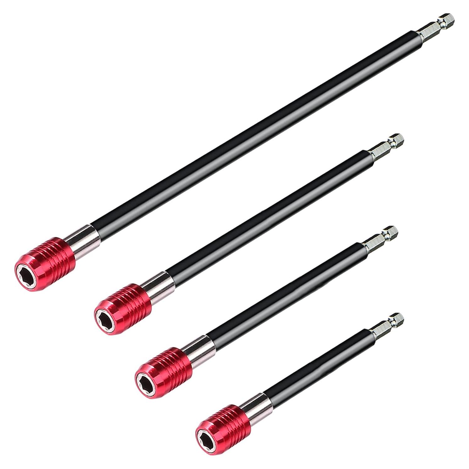 Juego de Extensión de Brocas 4 Pcs Soporte Magnético 5,08-30,48 cm