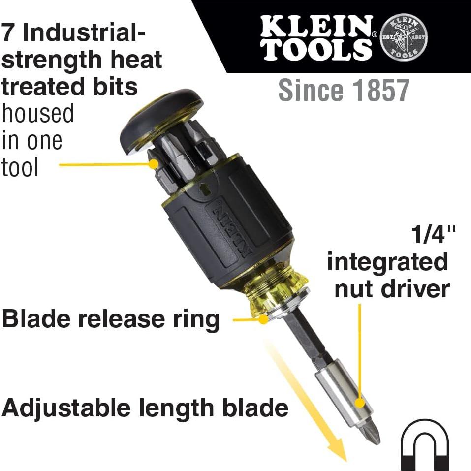 Destornillador Stubby Klein Tools 32308 8-en-1 Ajustable