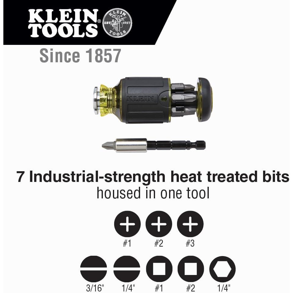 Destornillador Stubby Klein Tools 32308 8-en-1 Ajustable