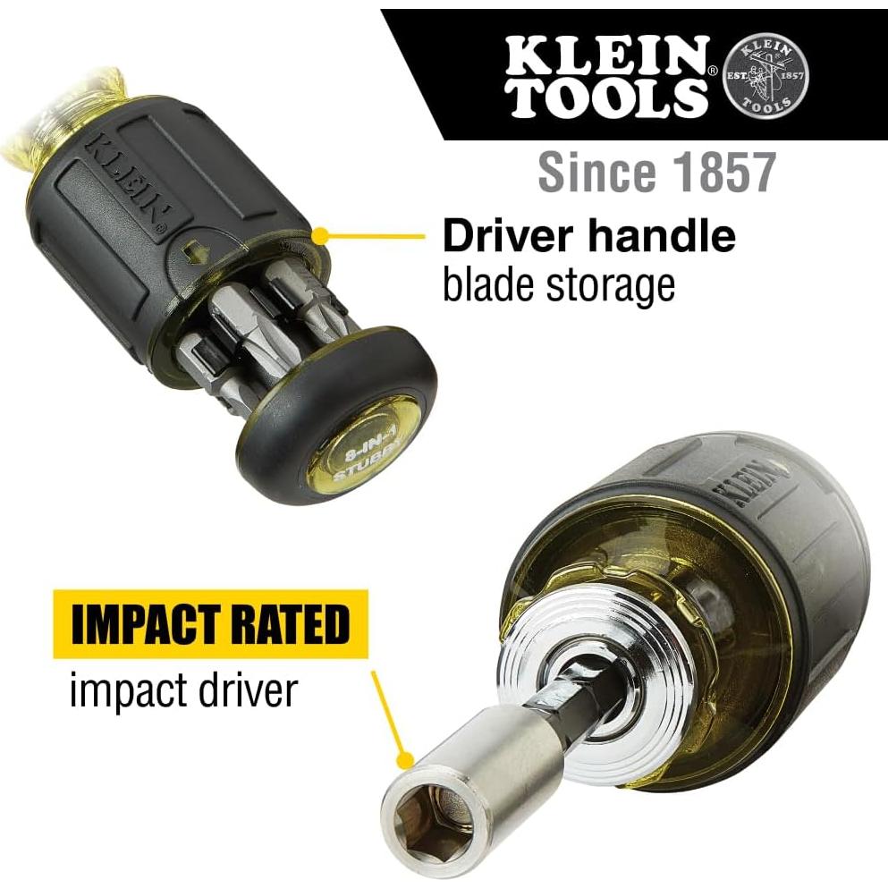 Destornillador Stubby Klein Tools 32308 8-en-1 Ajustable