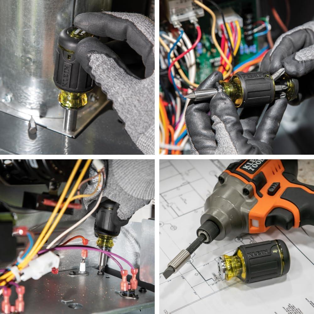 Destornillador Stubby Klein Tools 32308 8-en-1 Ajustable