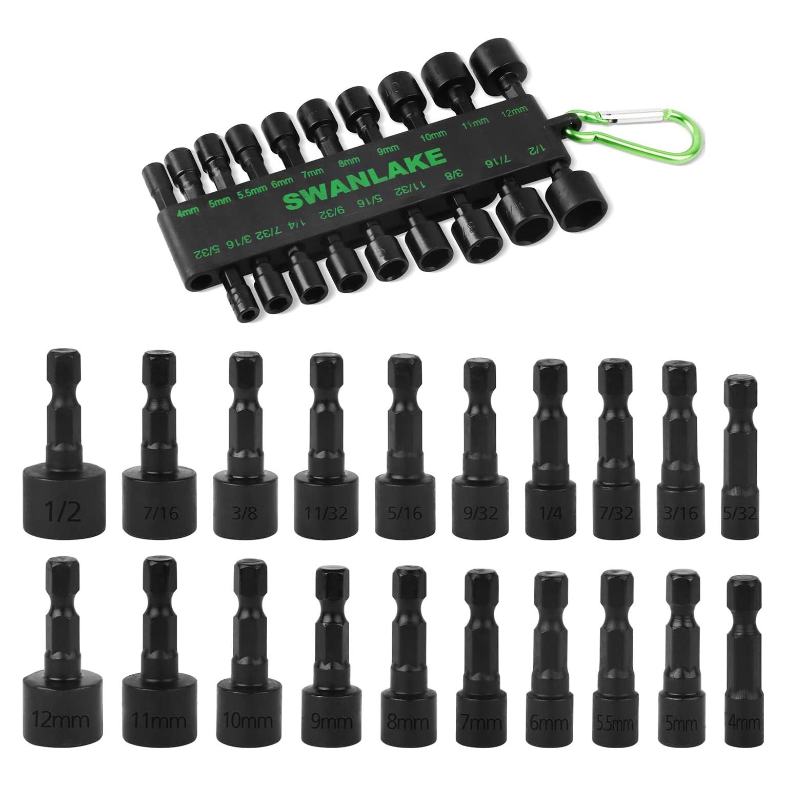 Juego de 20 Destornilladores de Tuerca SWANLAKE 0.32 kg