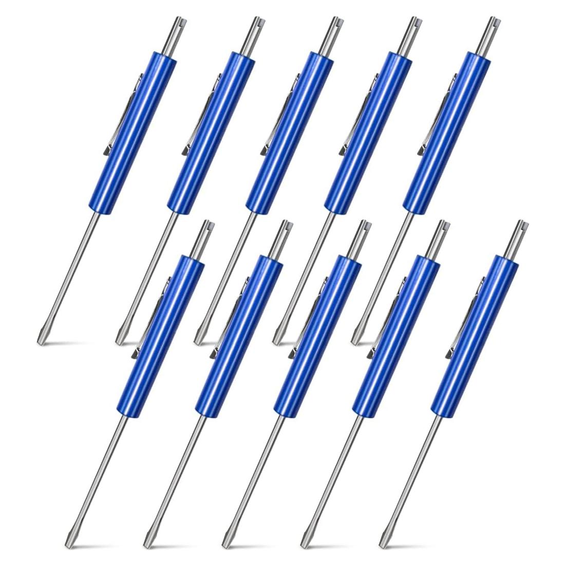 Paquete de 10 destornilladores Silginnes con herramienta Schrader