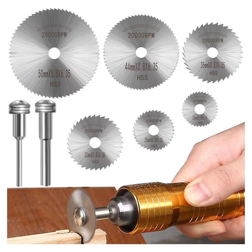 8 Piezas Discos de Sierra HSS APORO para Dremel y Fordom