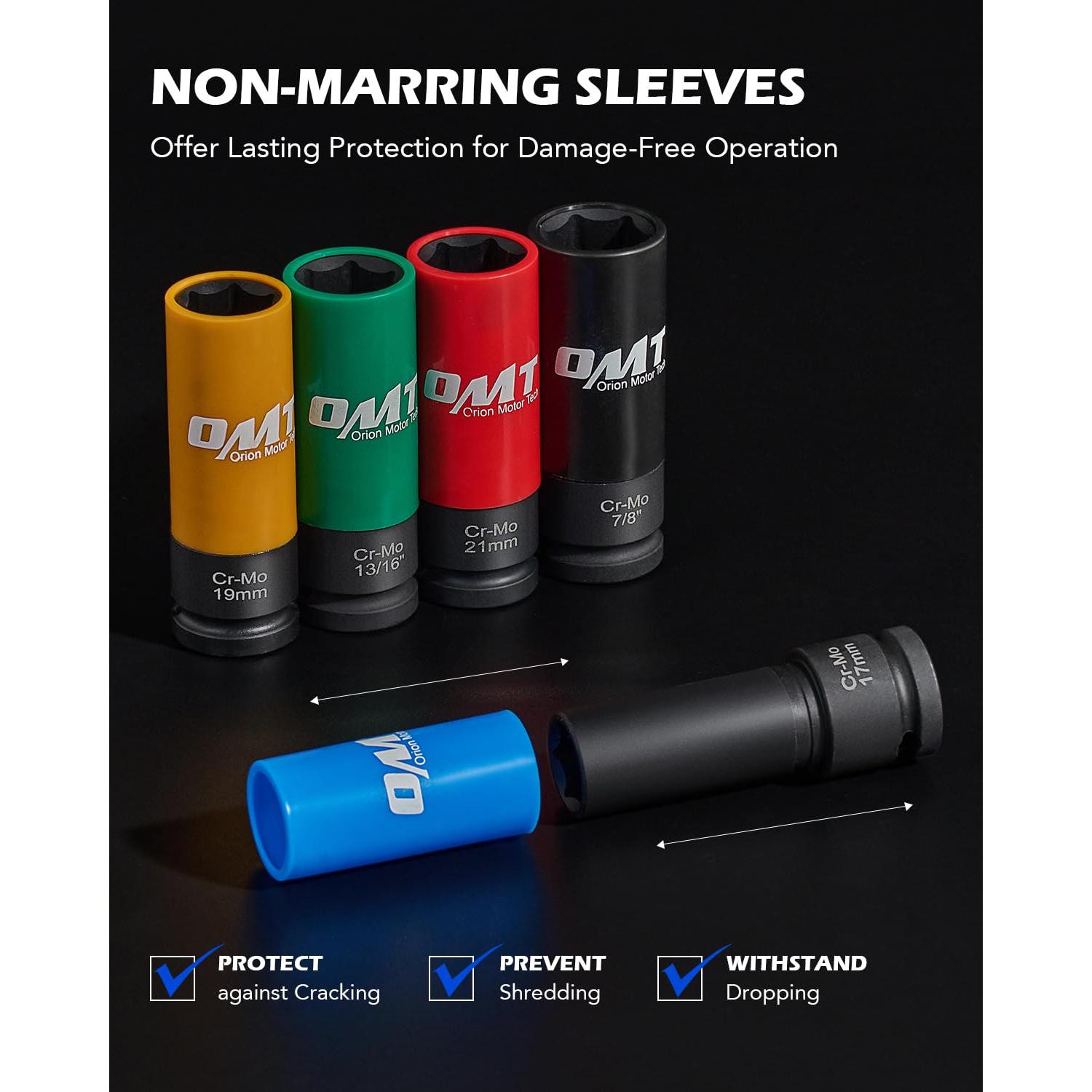 Juego de Enchufes para Tuercas de Llantas Orion 1/2" 5 Piezas