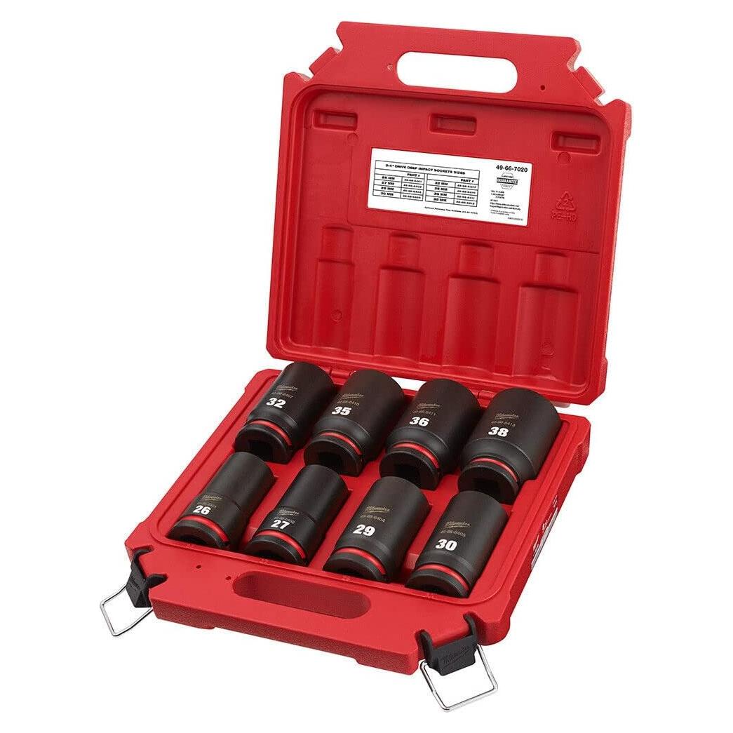 Juego de 8 Enchufes Profundos Milwaukee 49-66-7020 Métricos