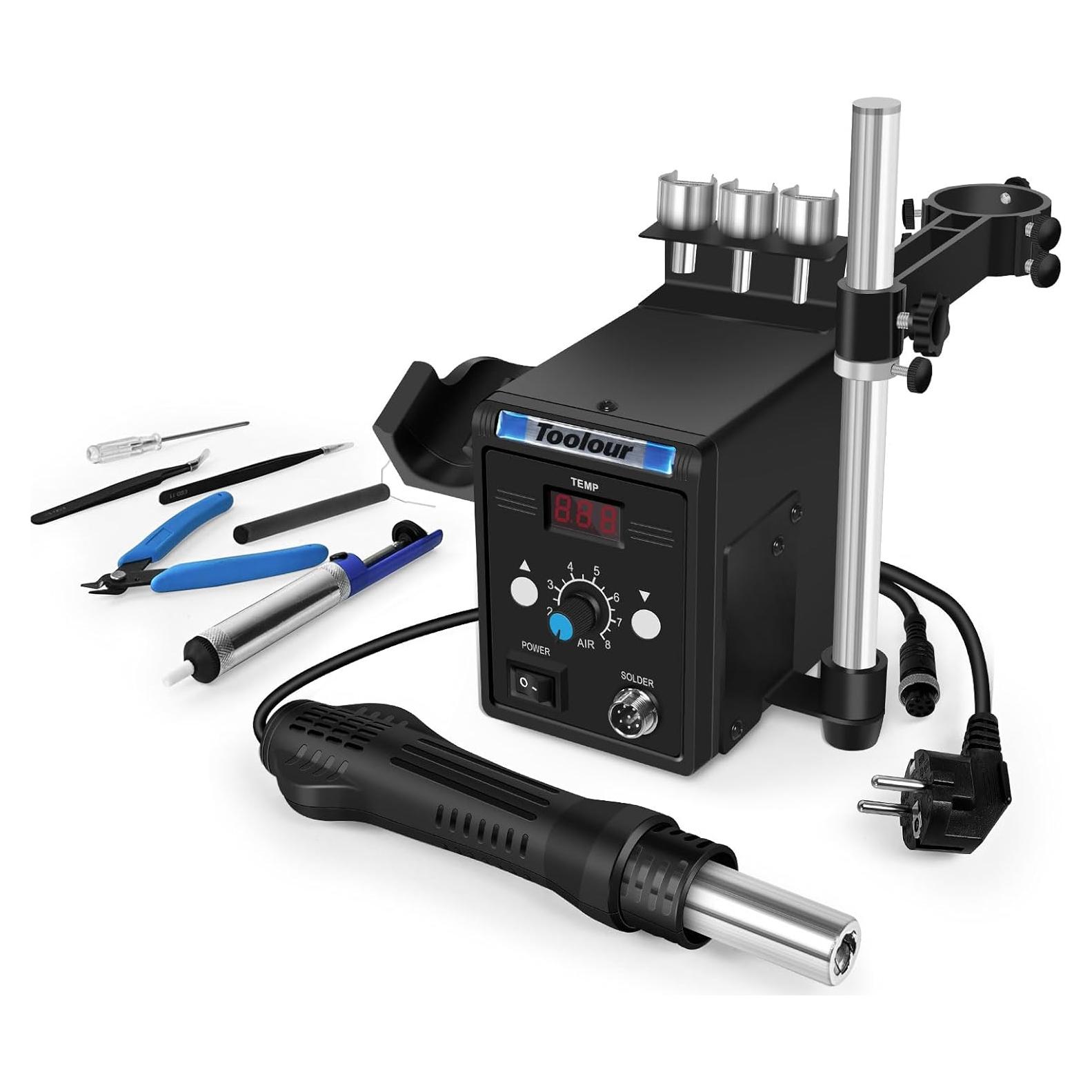Estación de Retrabajo de Aire Caliente Toolour 858D 700W LED
