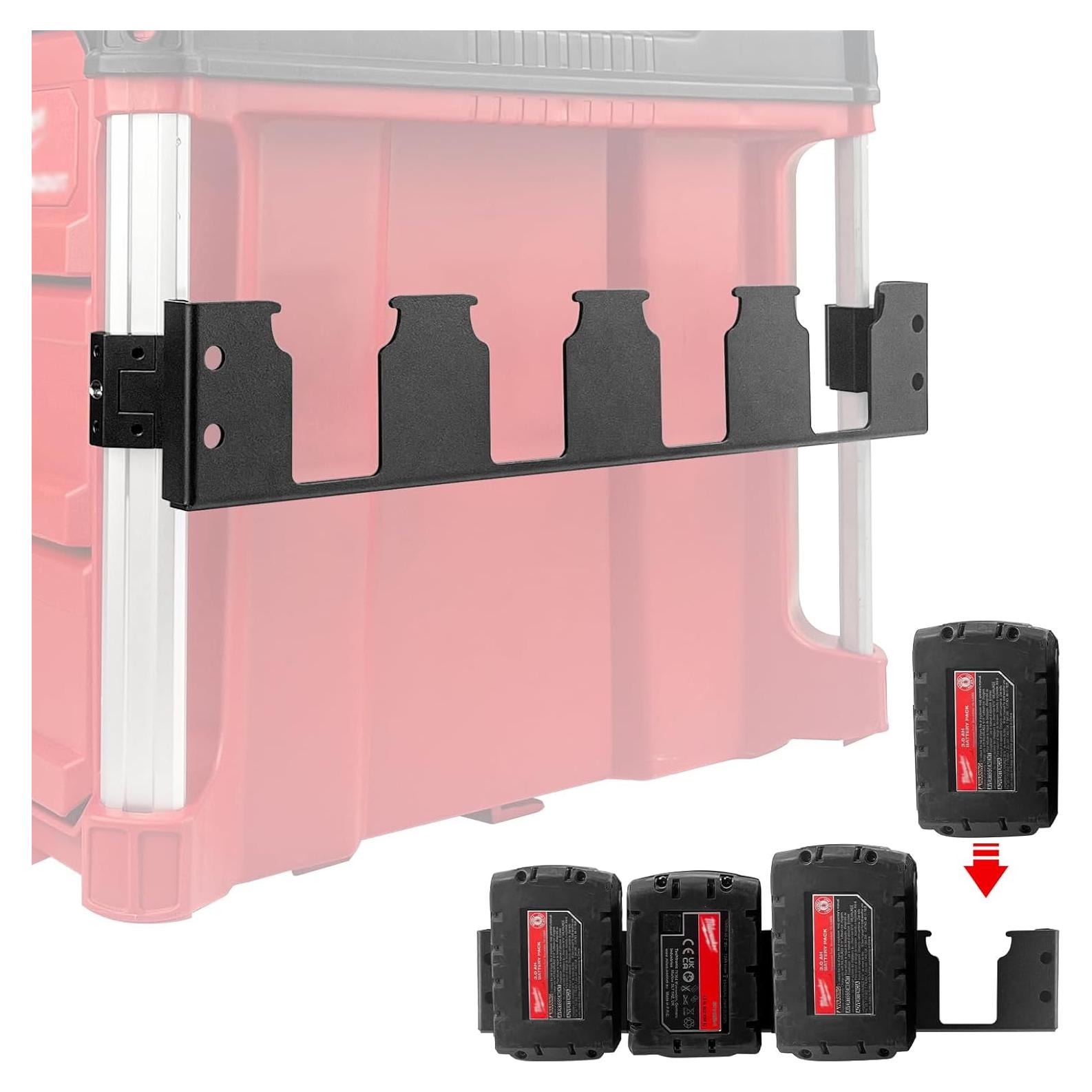 Soporte de Batería BPOPO para Milwaukee Packout 4 Slots