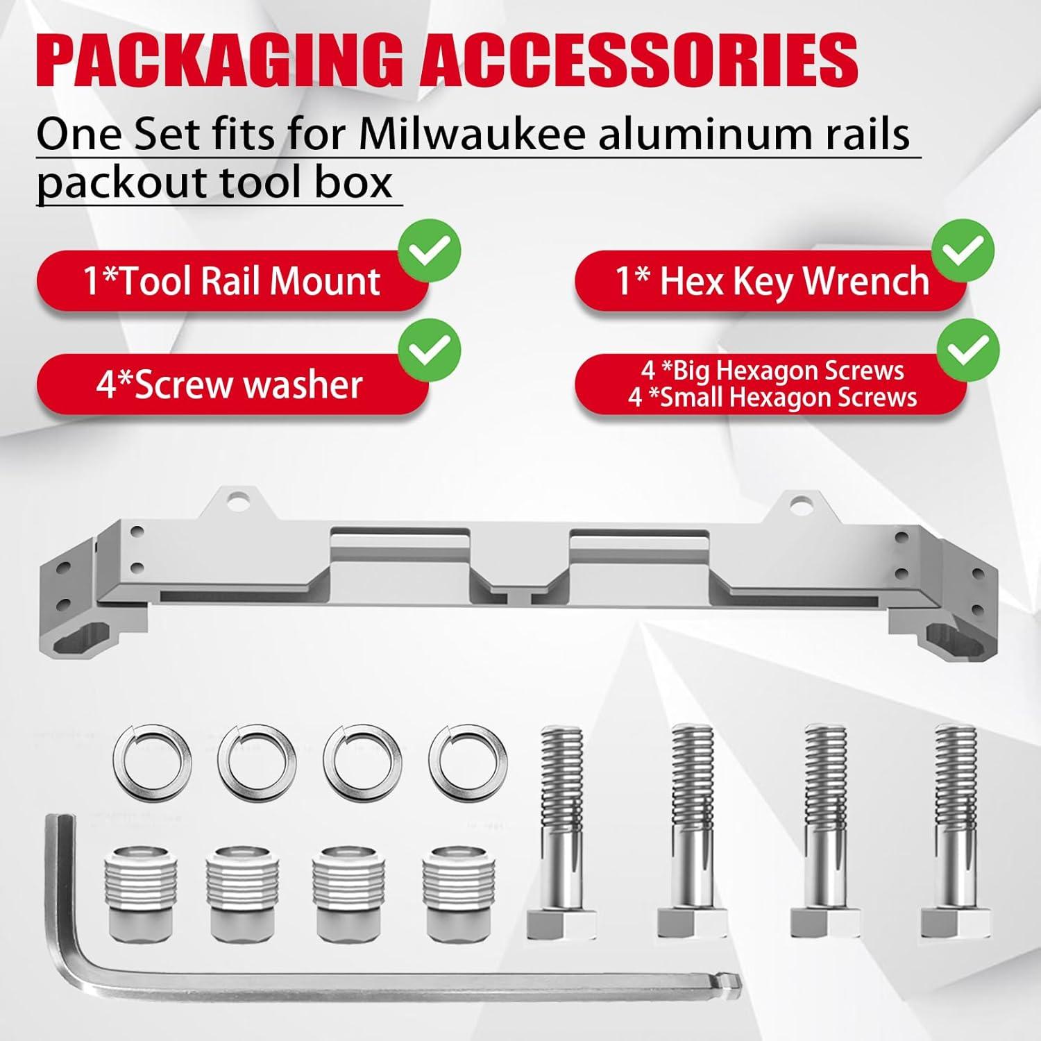 Soporte de Riel para Herramientas Fybemax Compatible Milwaukee