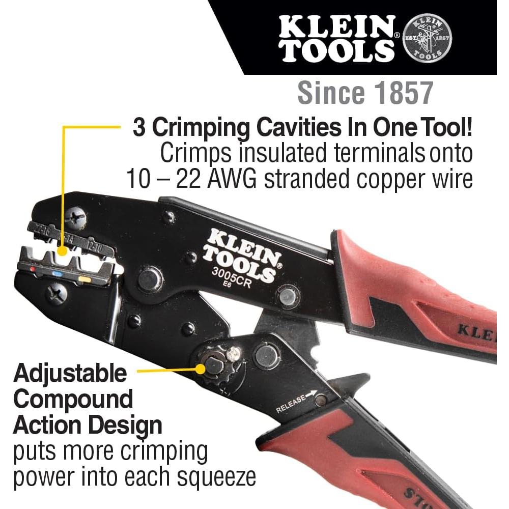 Klein Tools Kit Crimpadora y Pelacables 2 Piezas