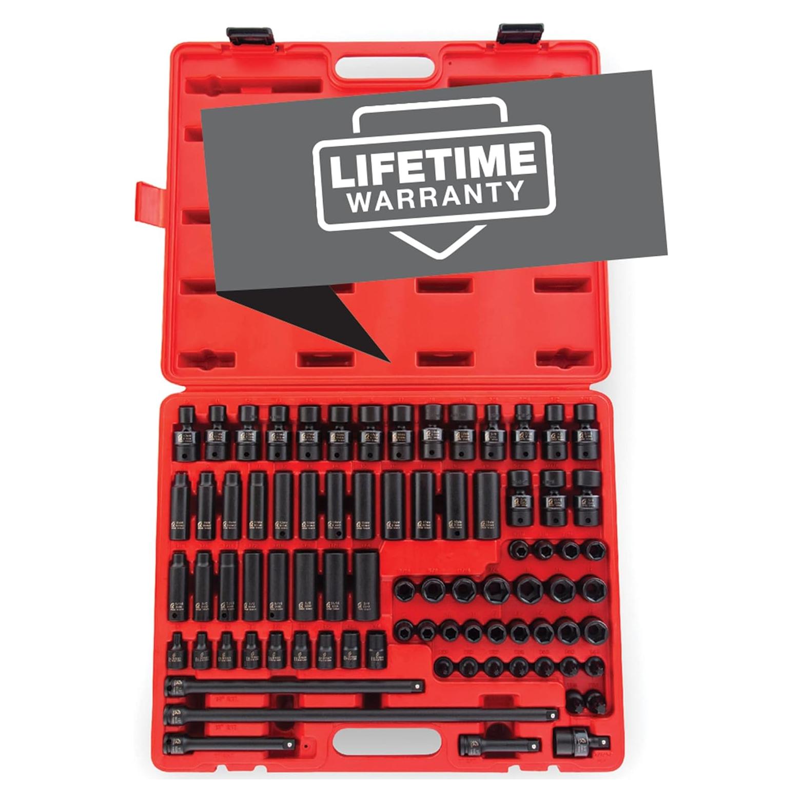 Conjunto 80 Piezas Enchufes 3/8" Drive Sunex 3580