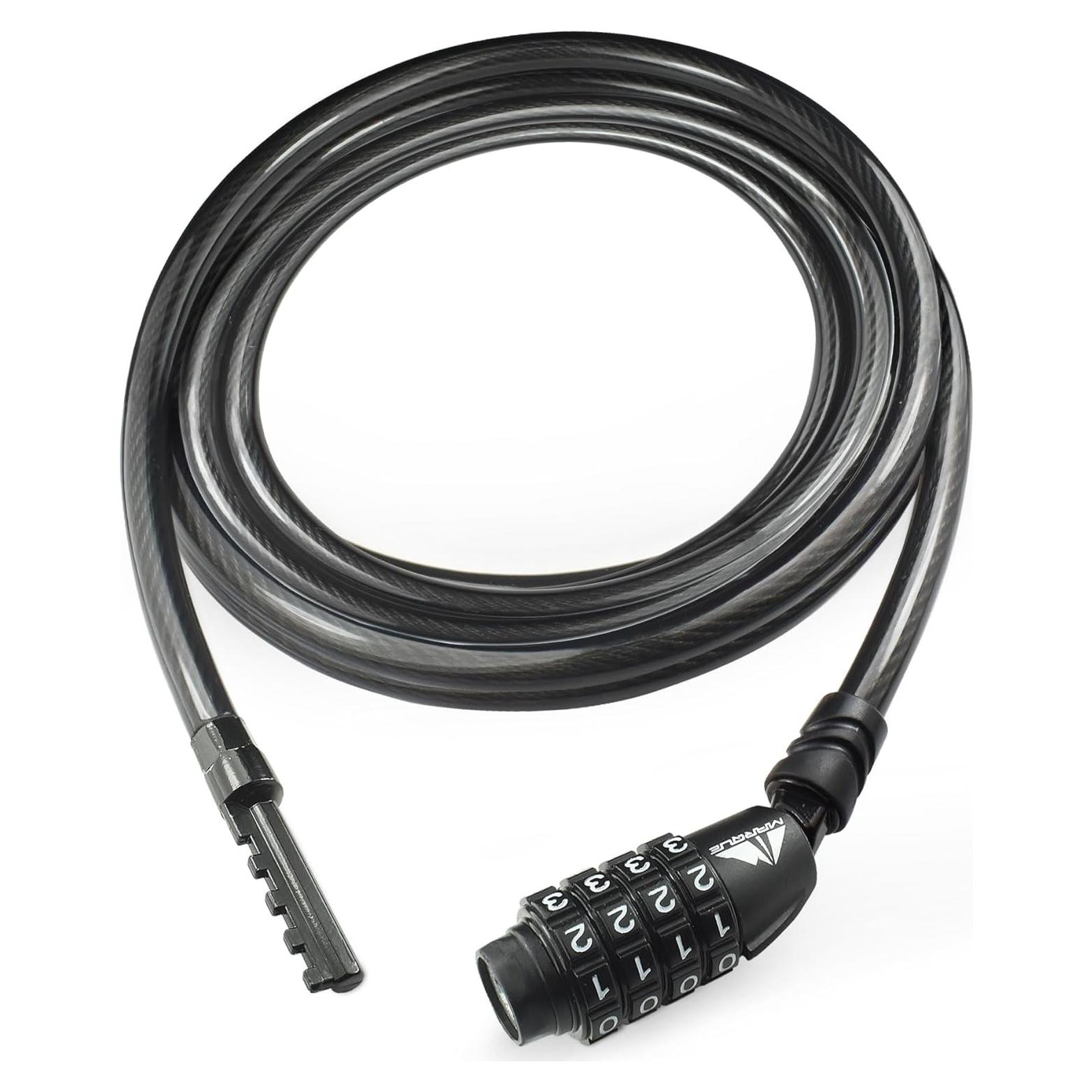 Candado de Combinación MARQUE Recto 15 FT para Bicicletas