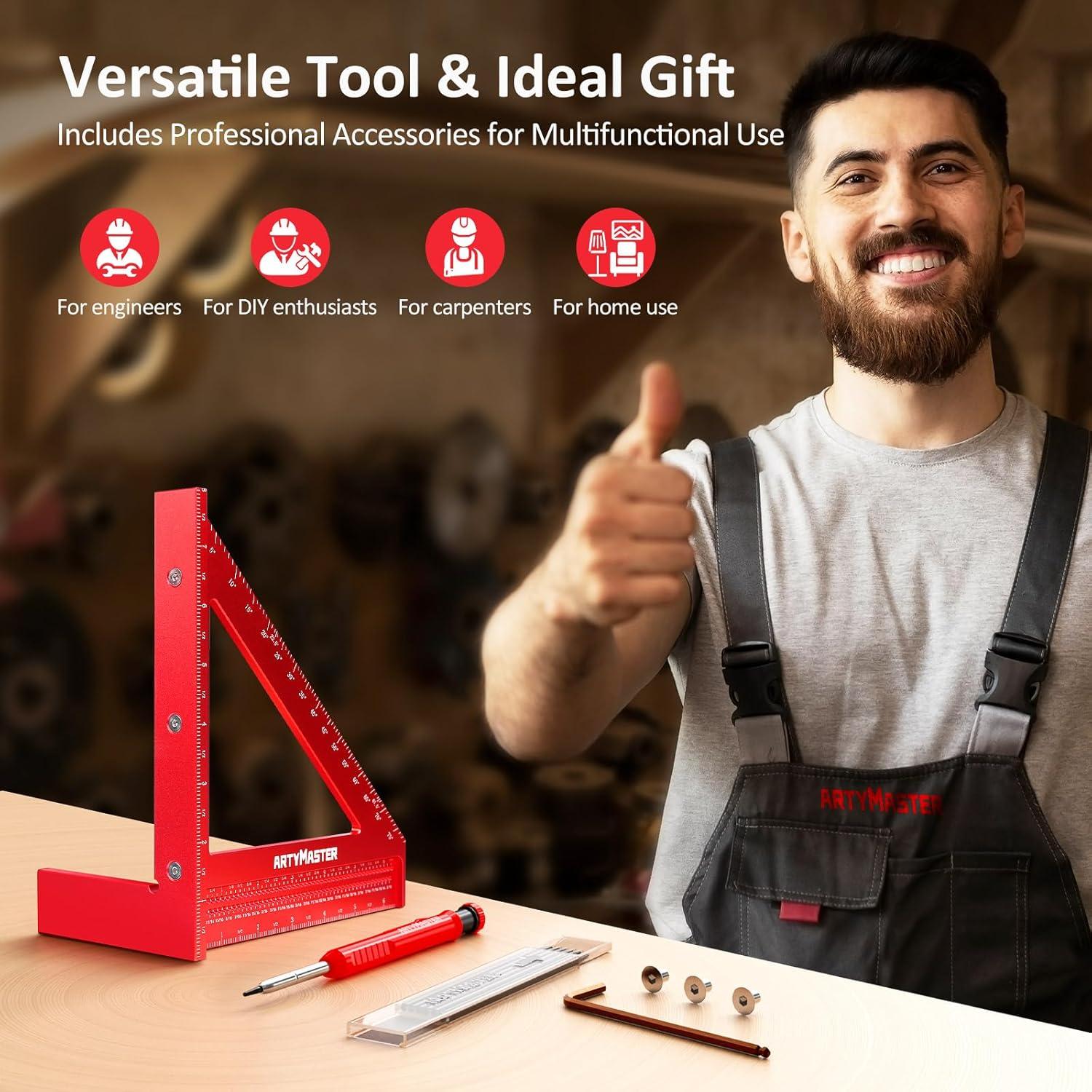 Regla Multi-Angulo 3D ArtyMaster WT103B 20x17cm Precisión