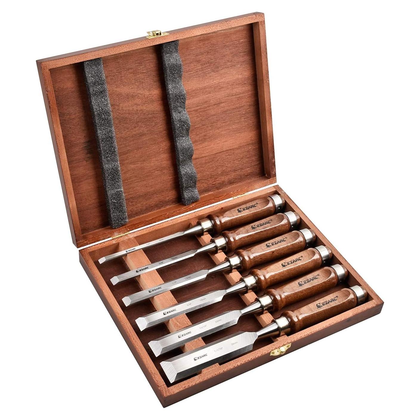 Cinceles de Carpintería EZARC 6 Piezas con Estuche