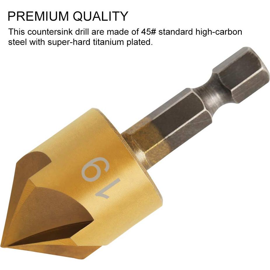 Juego de Brocas Avellanadoras COMOWARE - 7 Piezas para Madera