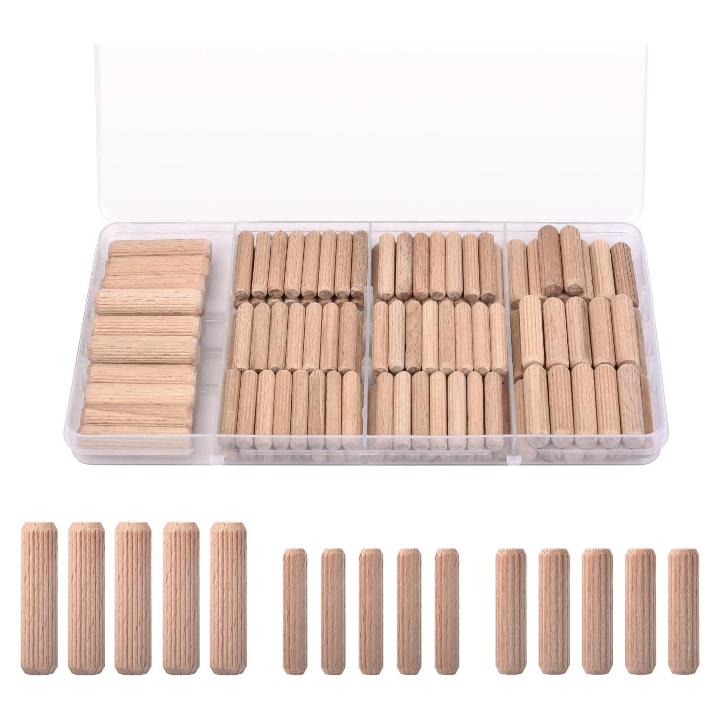 Clavos de Dowel de Madera Haya 6 mm - 200 Pcs