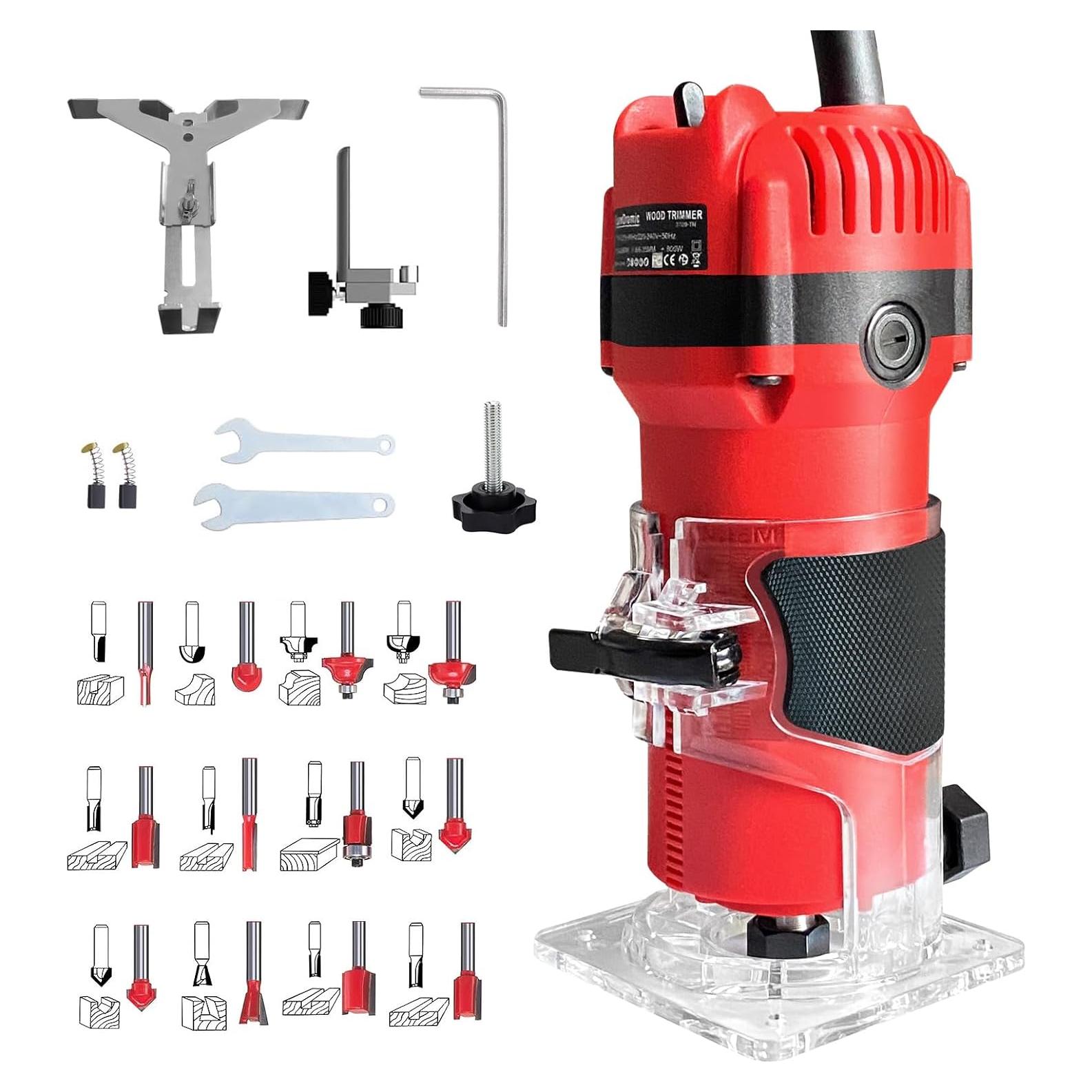 Router 800W LiunxDromic Inmersión 12 Brocas 31000 RPM