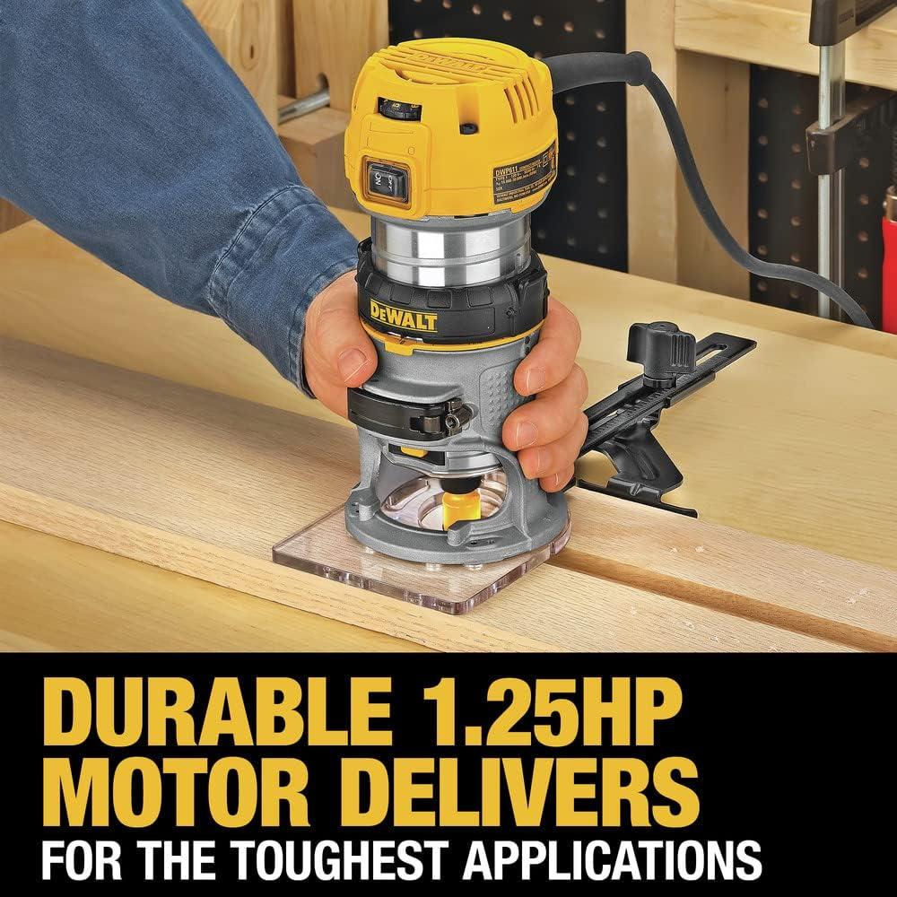 Router DEWALT DWP611 1.25HP Base Fija 7A Velocidad Variable