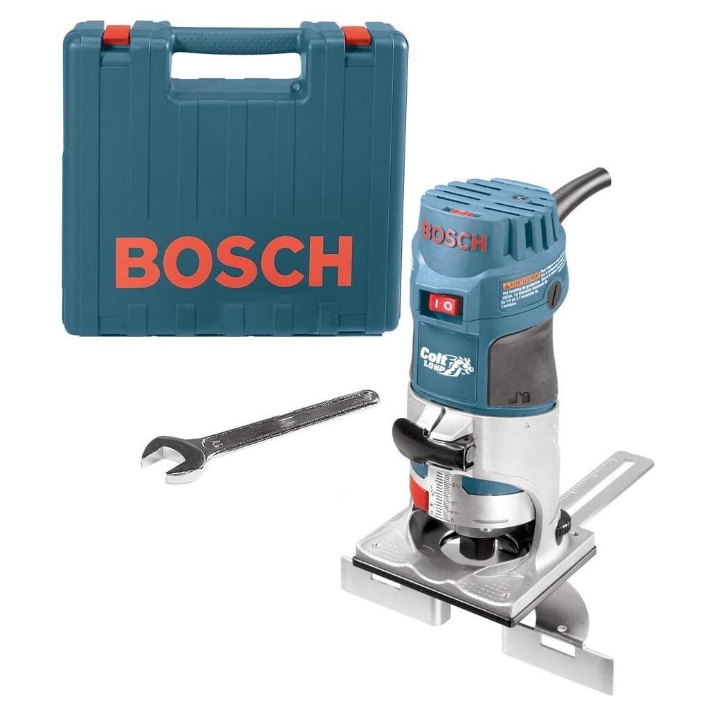 Bosch PR20EVSK-RT 1 HP Colt Variable Speed Electronic Palm Router Kit (Renewed)