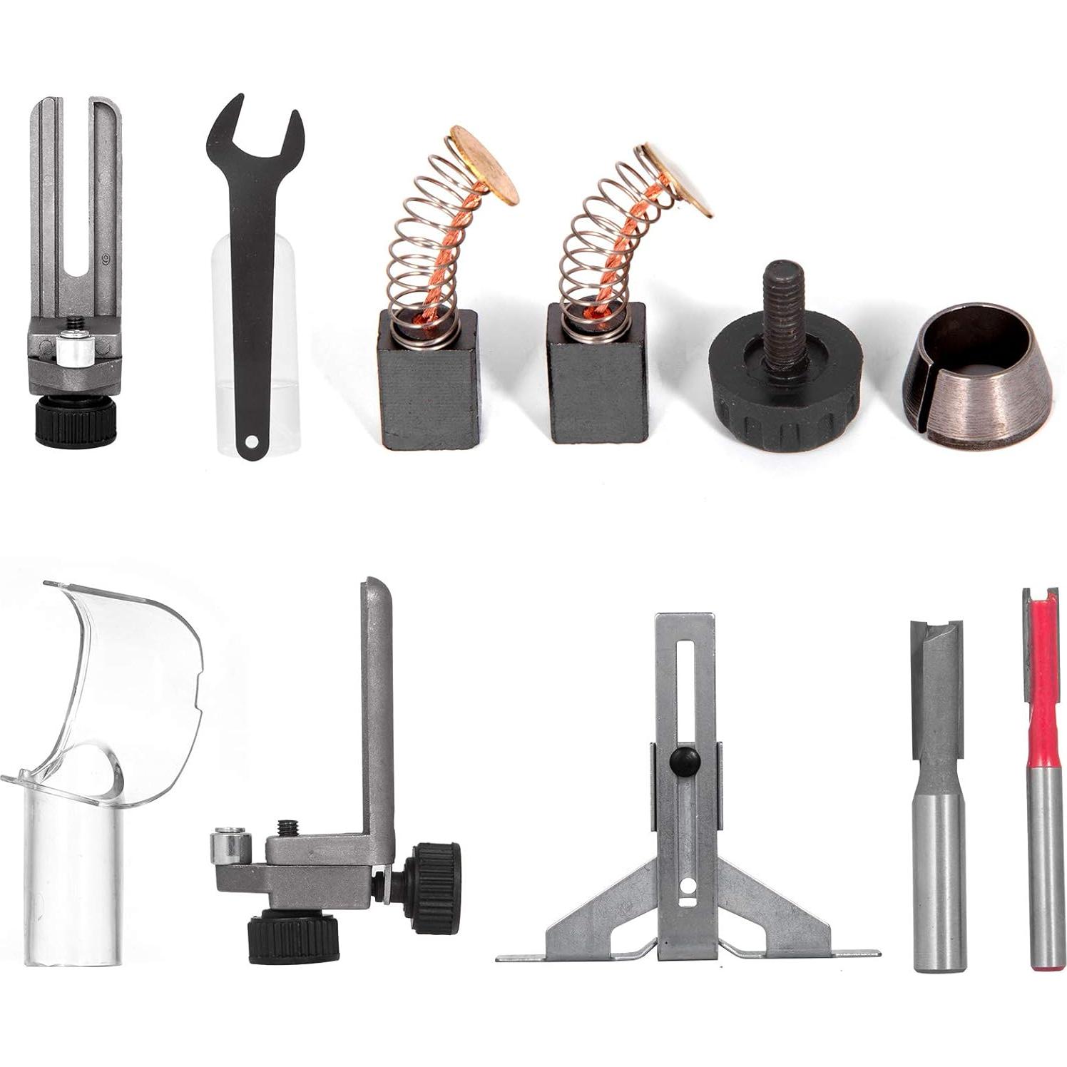 VEVOR Compact Router 1.25HP With Fixed Base, Plunge Base and Tilt Base, Variable Speed Wood Router Kit Max Torque 30,000RPM For Woodworking & Furniture Manufacturing