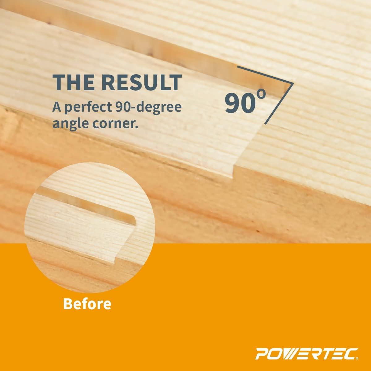 Cincel de Esquina POWERTEC 3/8" HSS para Carpintería