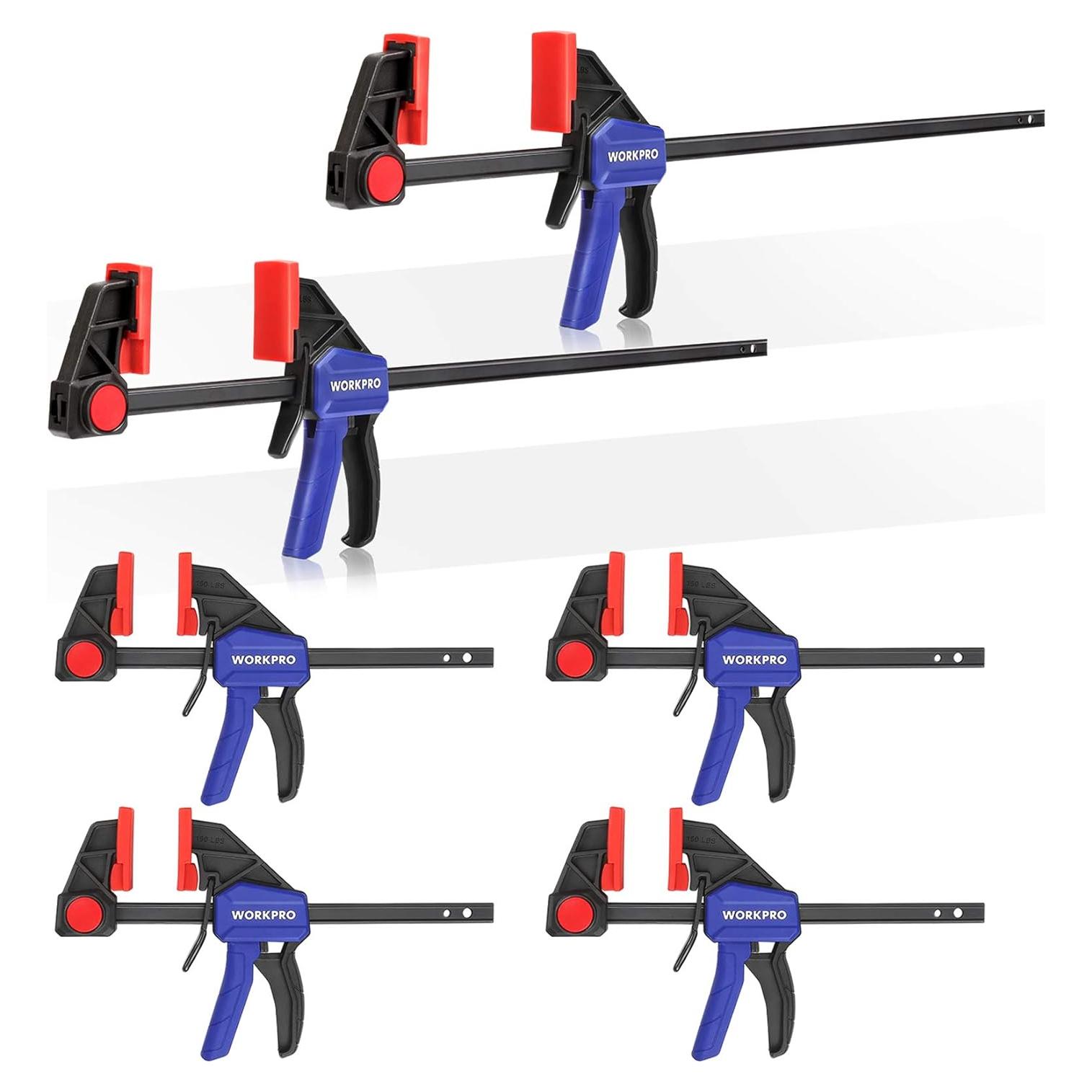 Garras de Bar WORKPRO 6" y 12" Nylon Reforzado Azul