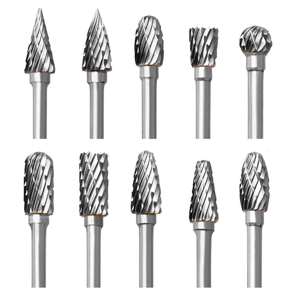 Juego de Fresas Rotativas FOTYBEI 10PCS Carburo Tungsteno