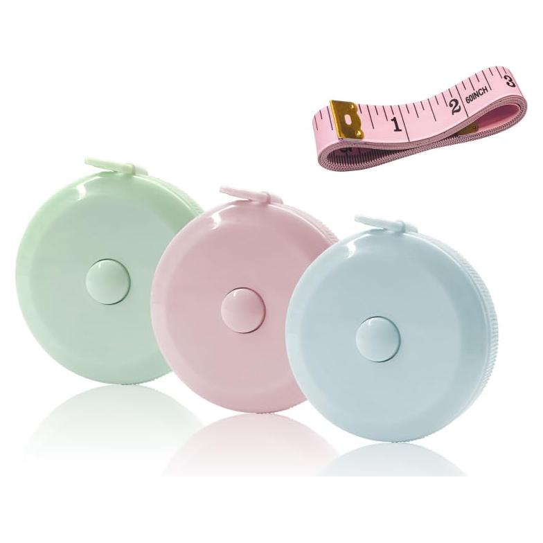 Cinta Métrica Retráctil GDMINLO 3 Piezas 150 cm Costura