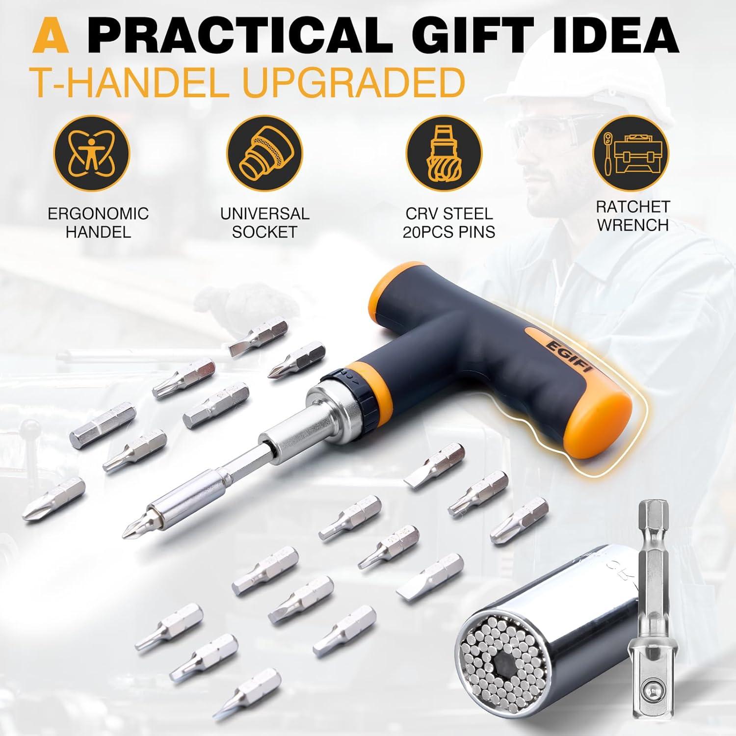 Juego de Herramientas Multifuncional EGIFI 25 PCS Plata