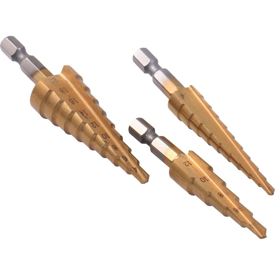 Juego de Brocas Escalonadas Rongon HSS Titanio 3-20mm