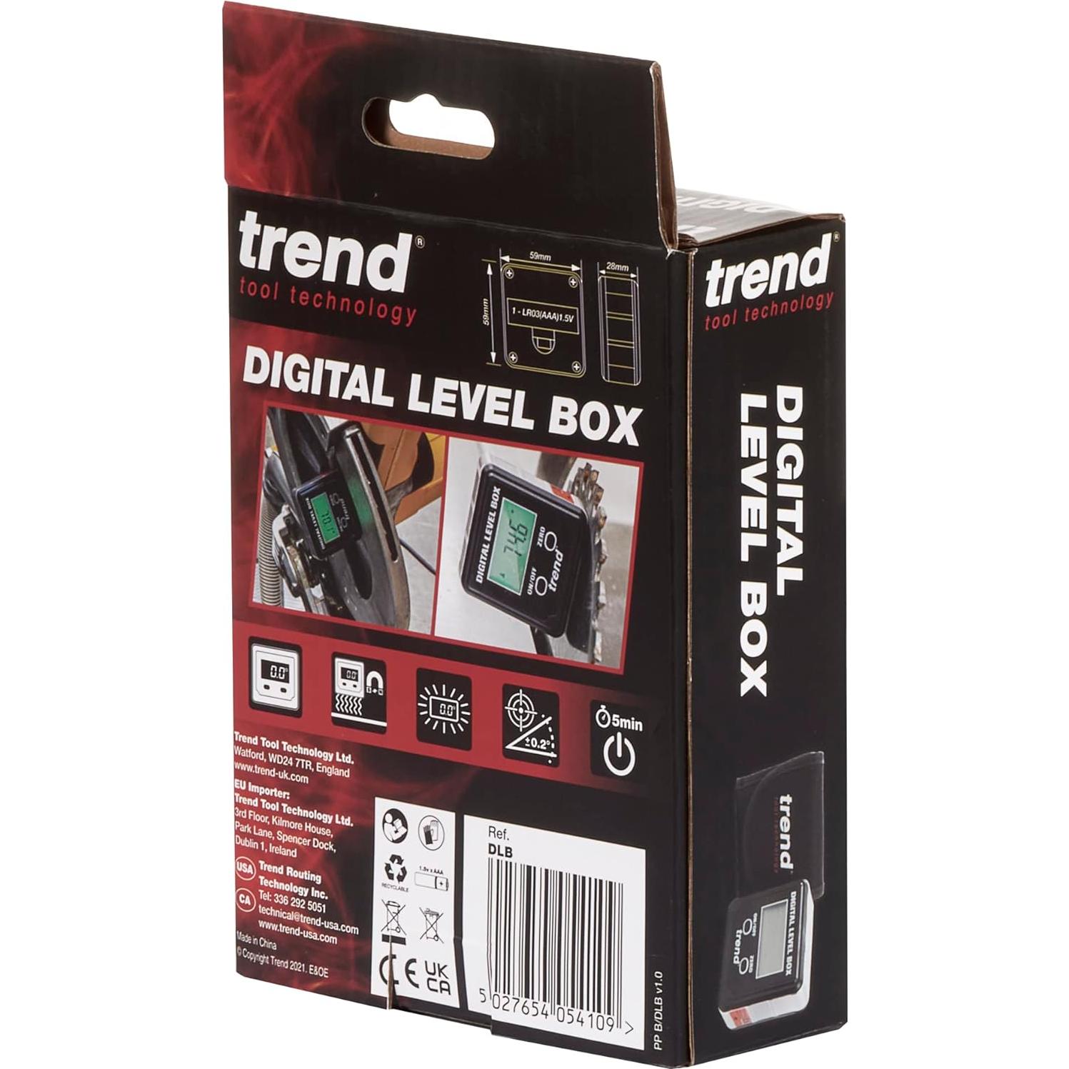 Caja de Nivel Digital Trend DLB con Base Magnética y LCD