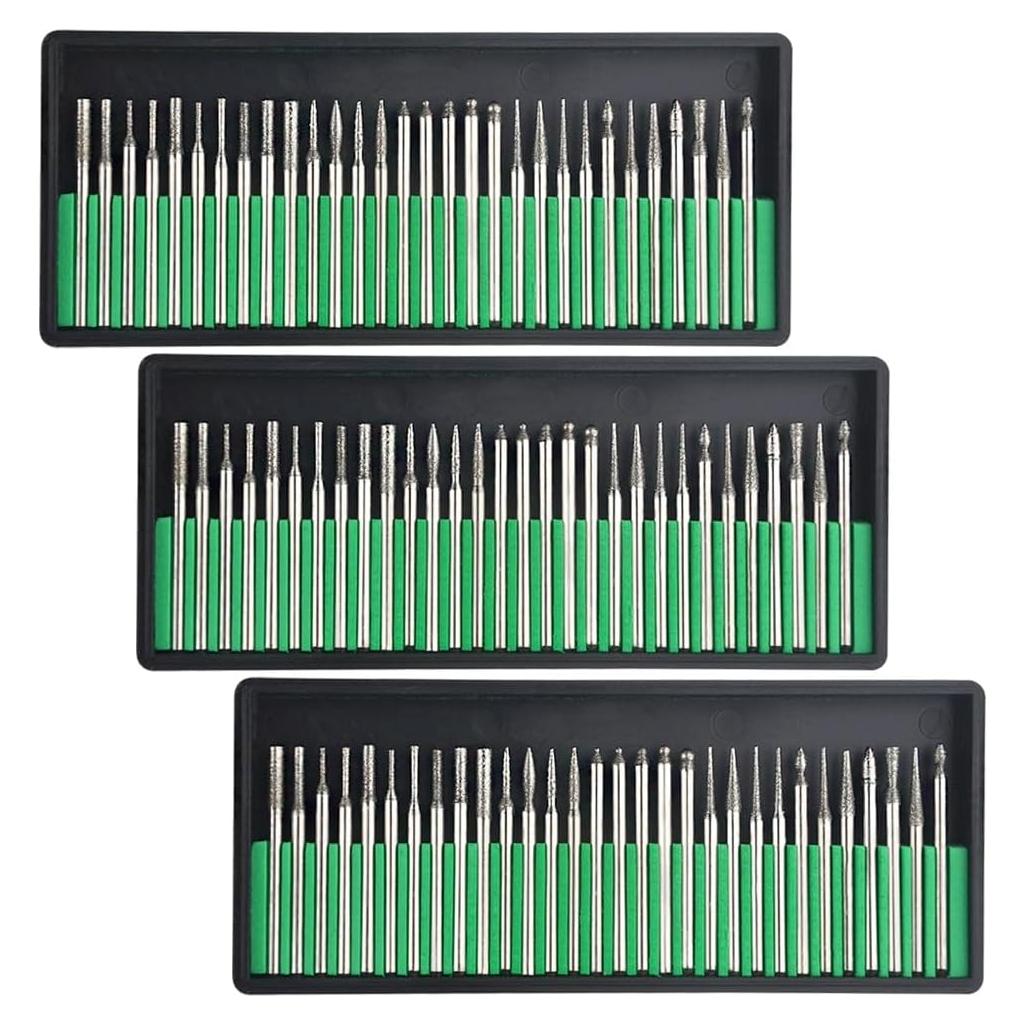 90 Puntas de Diamante TOVOT 1/8" para Grabado y Pulido