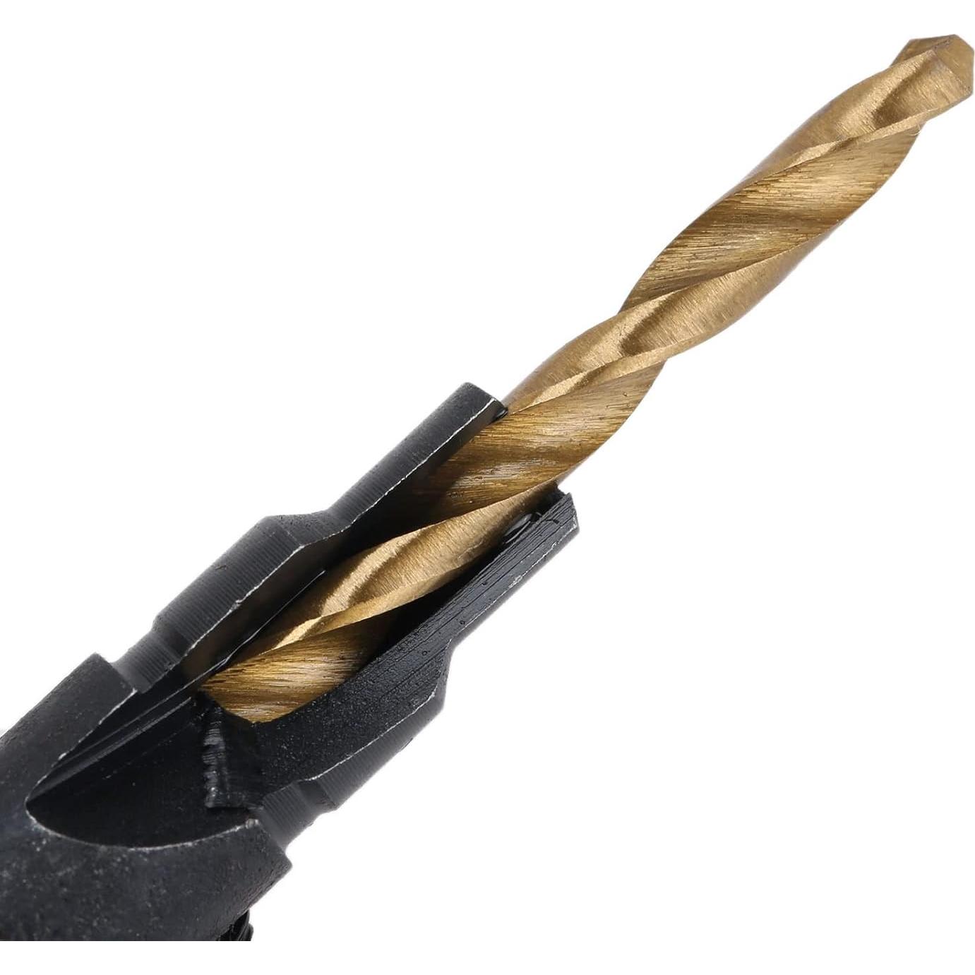 Juego de Brocas de Avellanado Muxsam 4 Piezas Oro