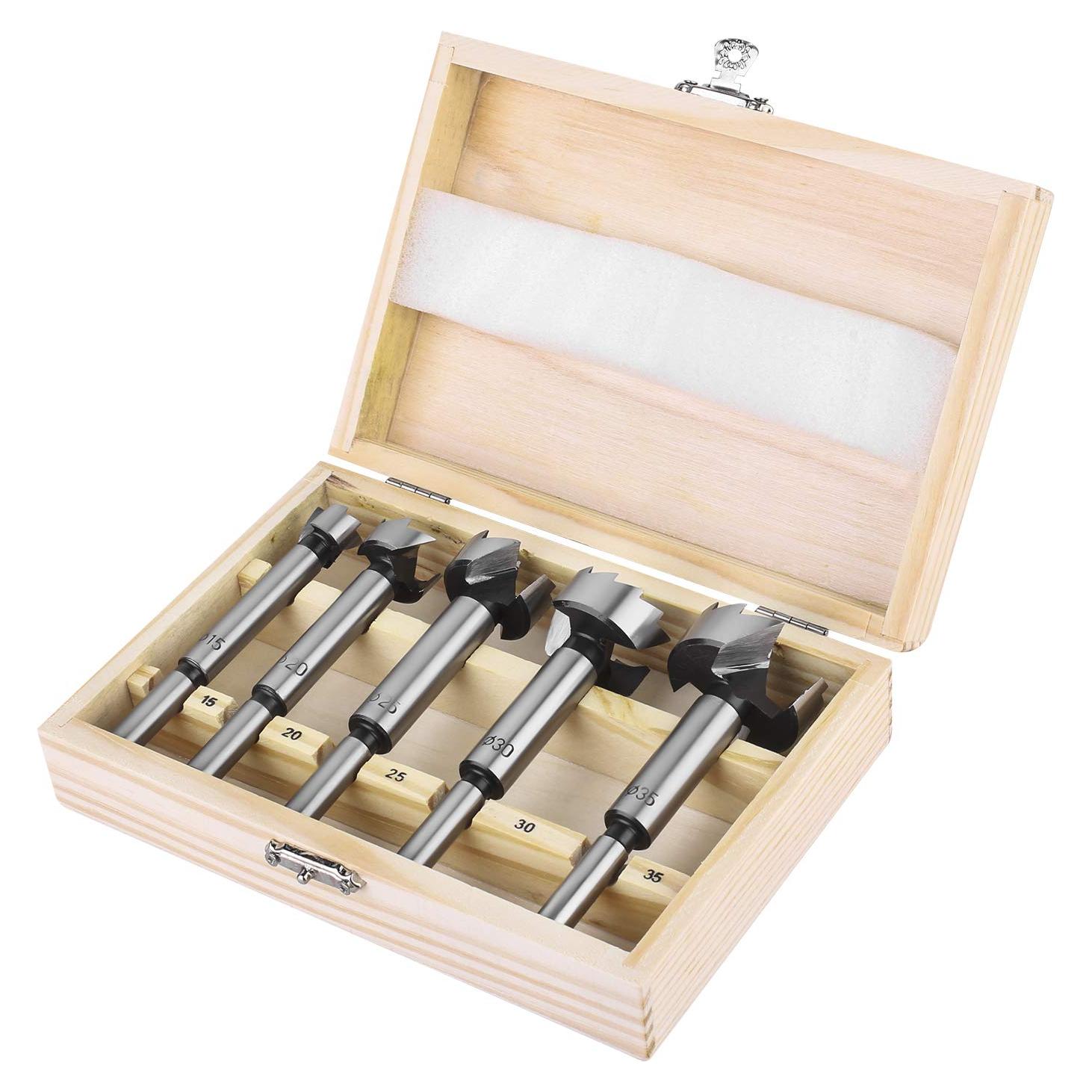 Juego de Brocas Forstner 5Pcs HPHOPE 15/20/25/30/35mm