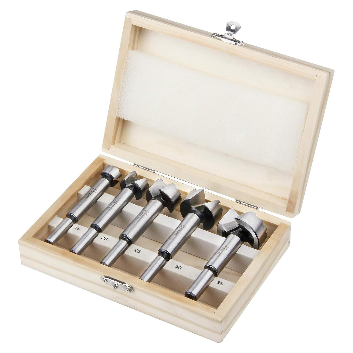 Juego de Brocas Forstner 5 Pcs HPHOPE 15-35mm para Madera