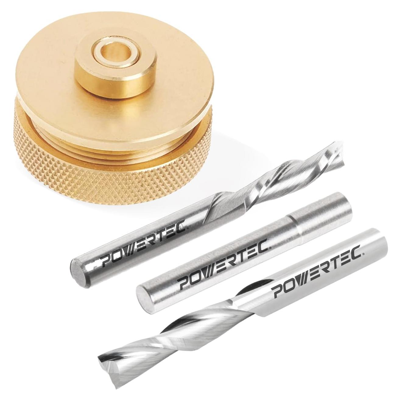 Juego de Incrustaciones POWERTEC 72029 con 2 Brocas 1/4"