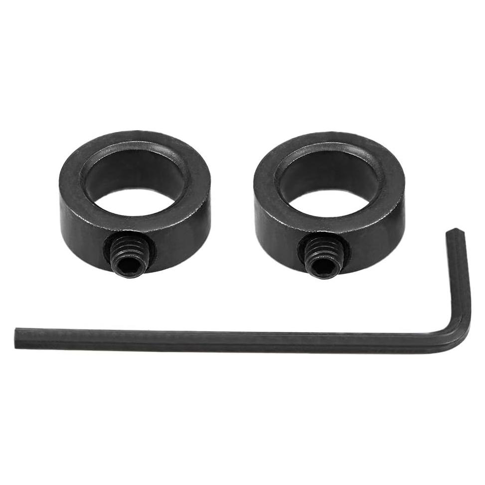 Parada de Taladro uxcell 12mm Ajustable Acero Óxido Negro 2 Pzas