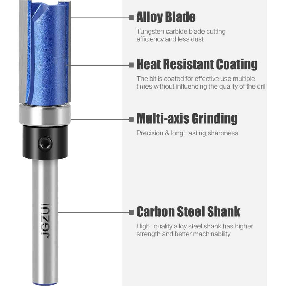 Juego de Brocas de Fresado JGZUI 4 Piezas Eje 6,35 mm