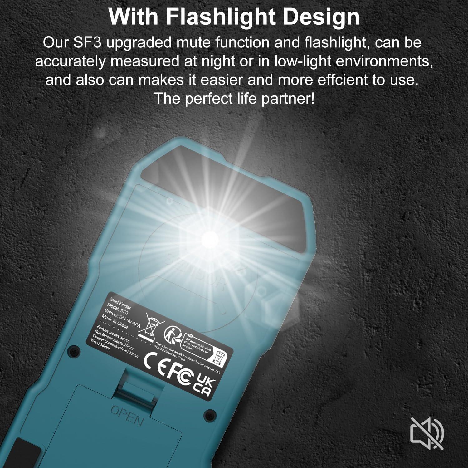 Buscador de Estudio HANMATEK SF3 6-en-1 Detección Madera Metal