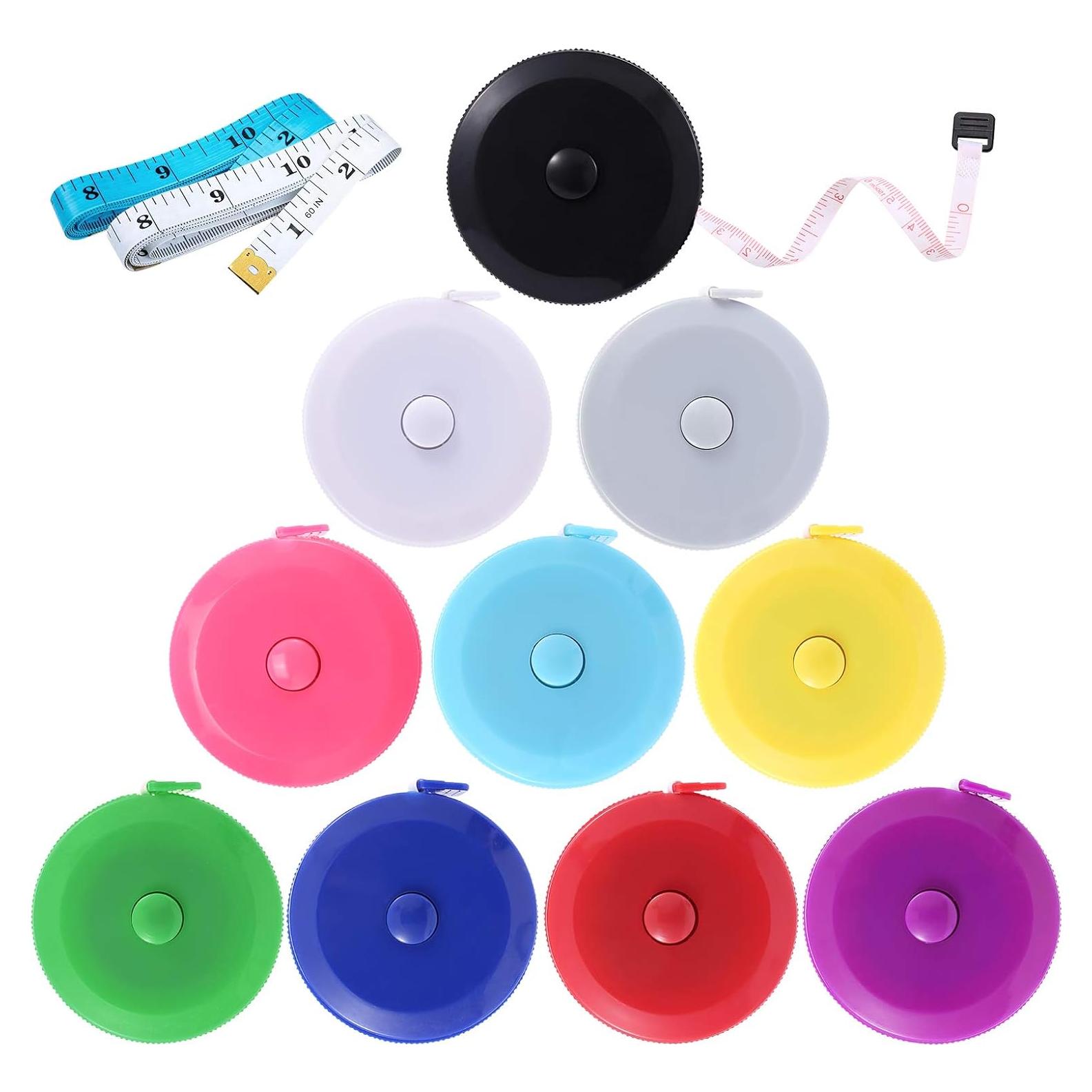 Cinta Métrica MUZHI 60 cm Retráctil Paquete de 10 Colores