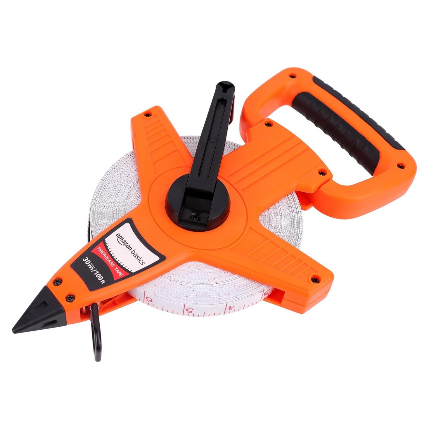 Cinta Métrica de Fibra de Vidrio Amazon Basics 30m Naranja