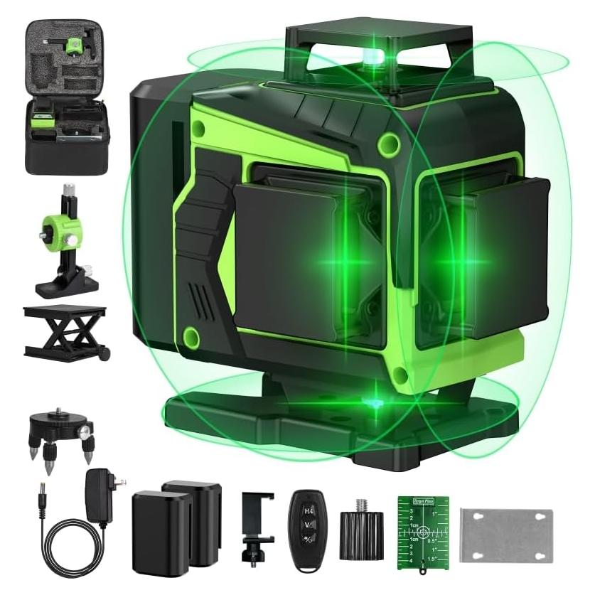 Nivel láser 4D ENRIPRT 16 líneas 360° auto nivelante verde