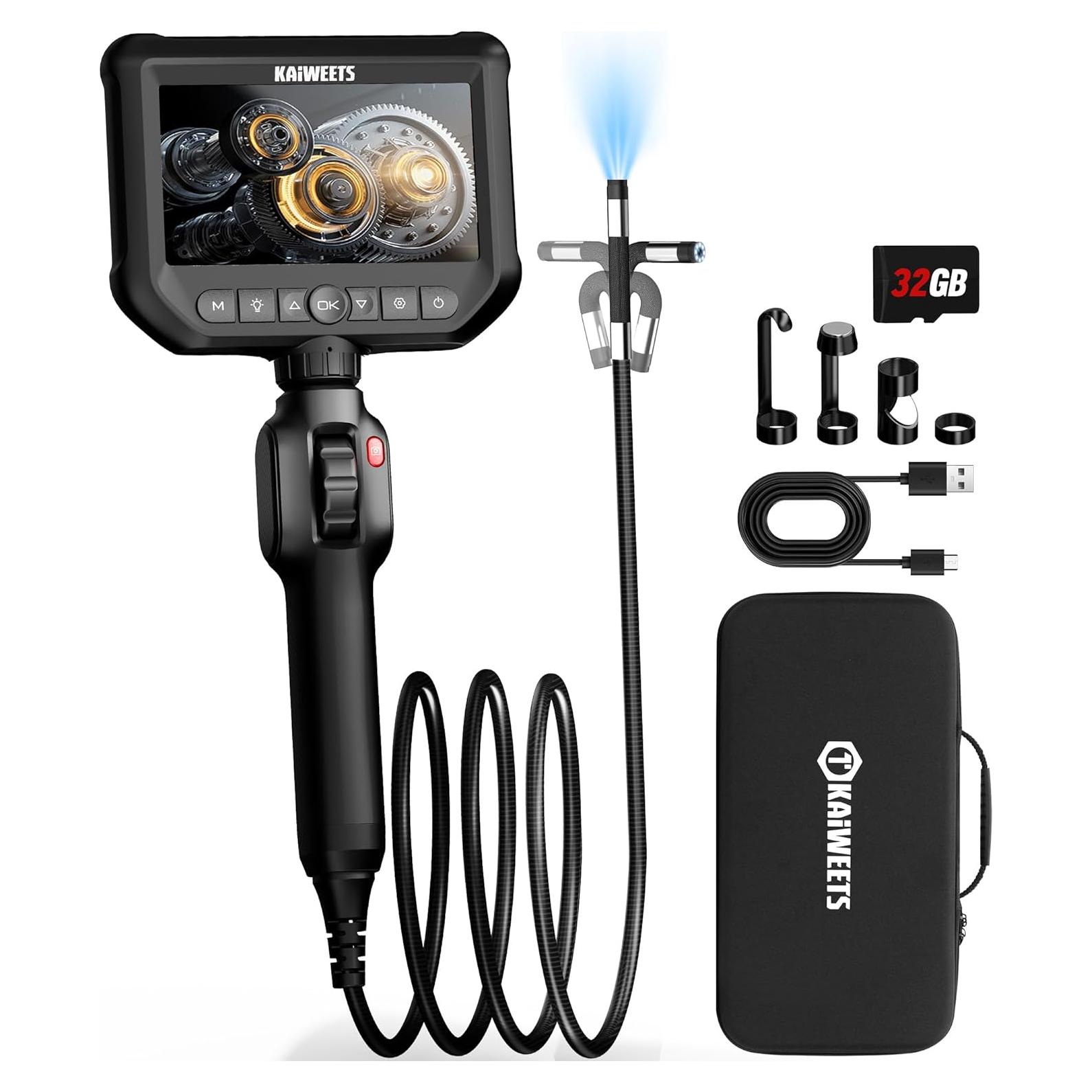 Borescopio Articulado KAIWEETS 1.52m con Luz LED