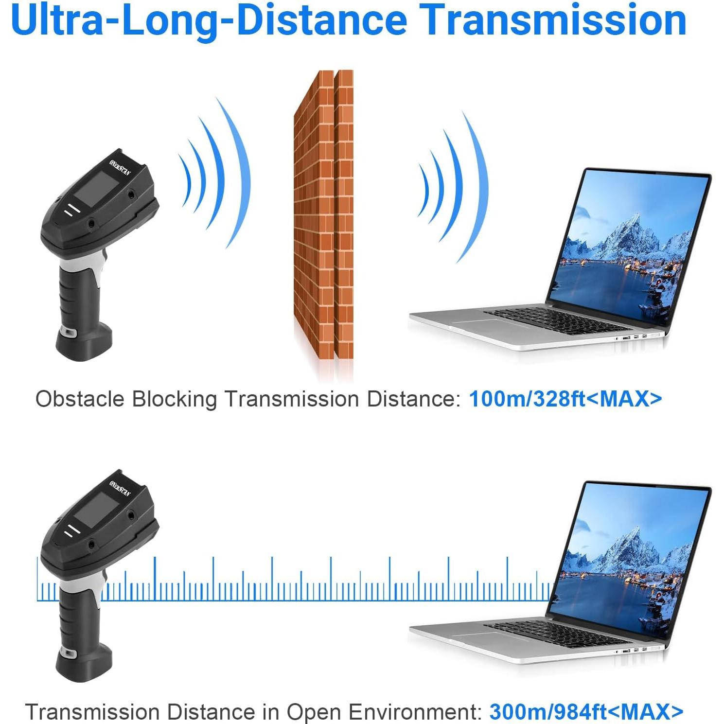 Escáner de Códigos de Barras Onewscan 1D Inalámbrico USB