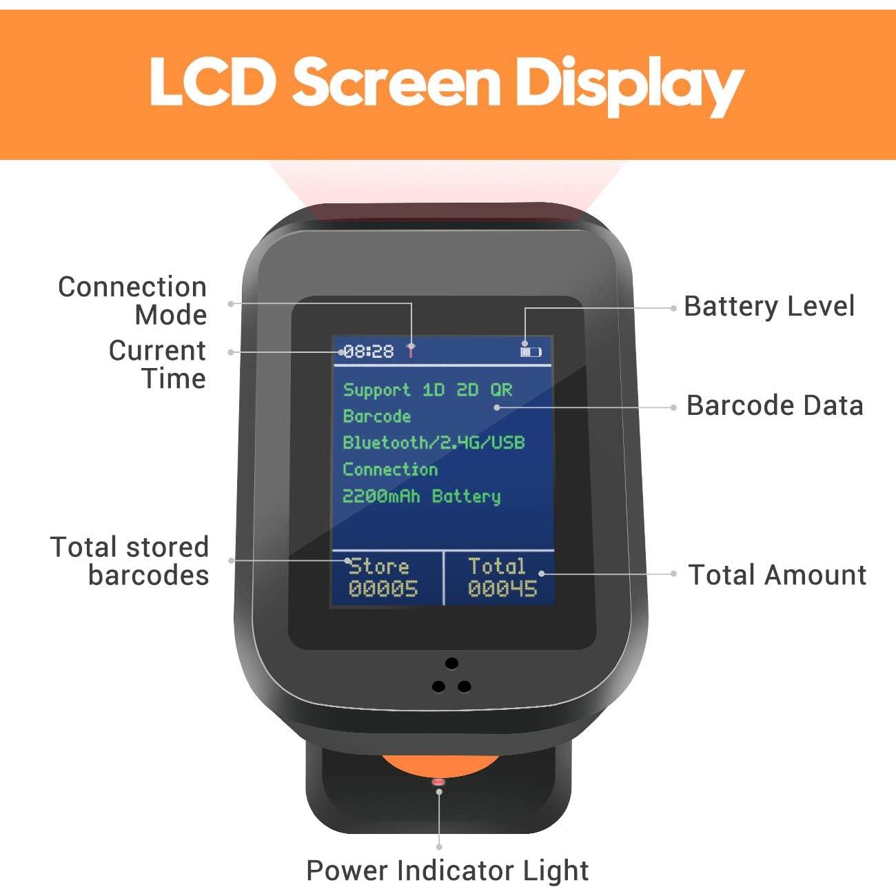 Escáner de Códigos de Barras Tera HW0006 Pro Inalámbrico 1D 2D