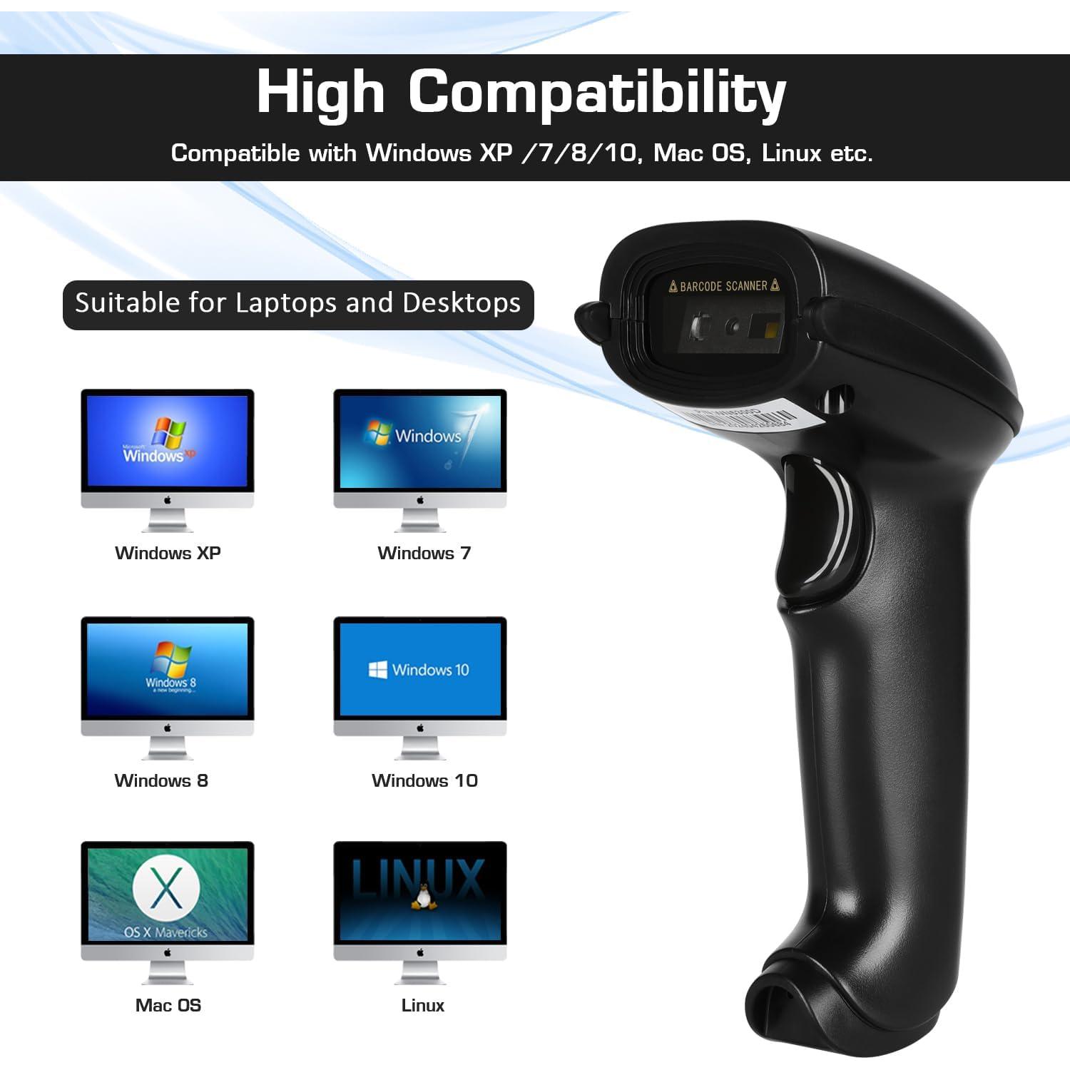 Escáner de Código de Barras WoneNice 1D 2D USB Automático