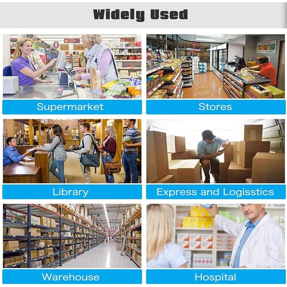 1D CCD 2.4G Wireless Bar Code Scanner Versatile 2 in 1 (Wireless+USB Wired), UNIDEEPLY Automatic Barcode Reader Scanner 196 Feet Indoor Transmission Distance, Scanning Gun for PC Computers, Black