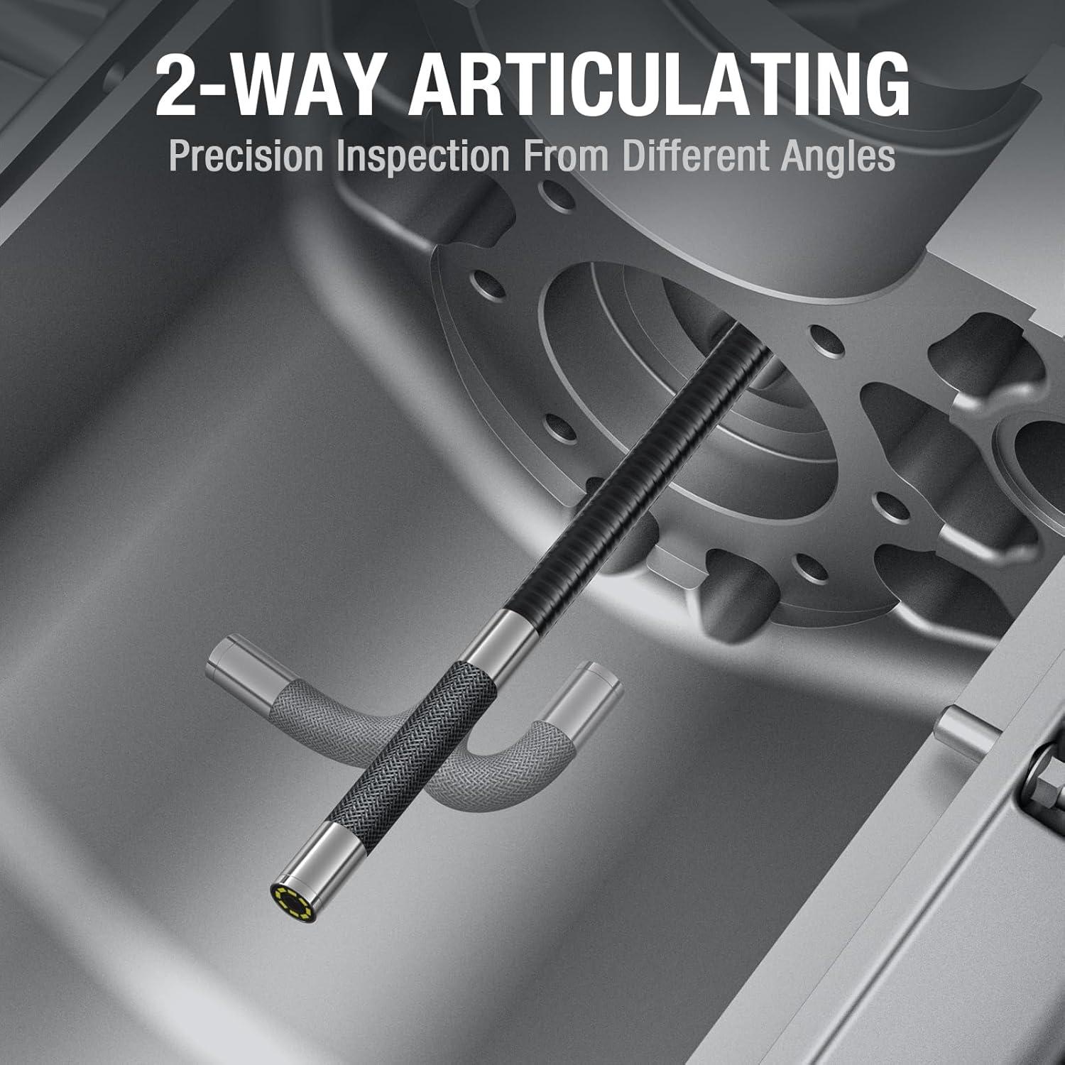 Borescopio Articulado Teslong TD500 con Luz y Pantalla 12,7 cm