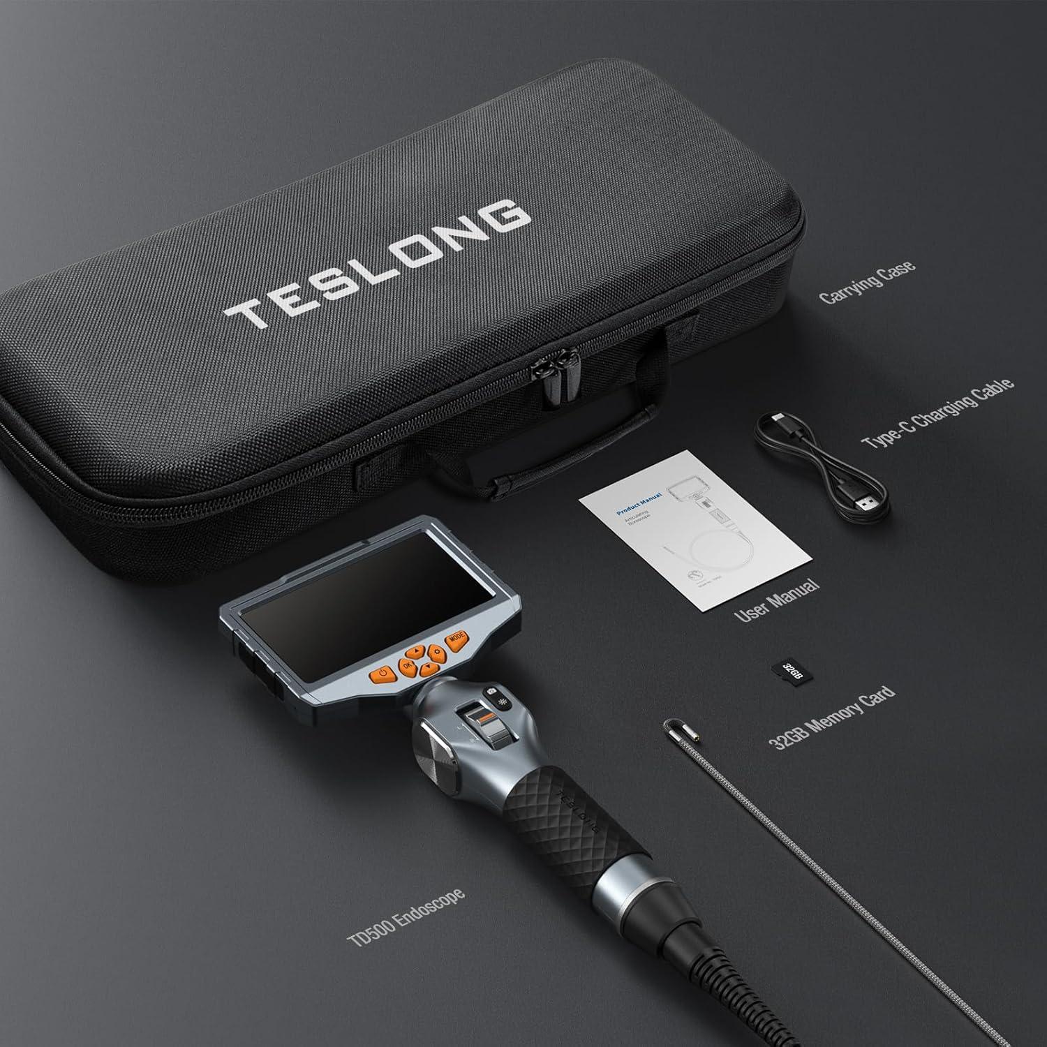 Endoscopio Articulado Teslong 3.9mm con Pantalla de 5"